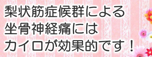 梨状筋症候群による坐骨神経痛にはカイロが効果的です!